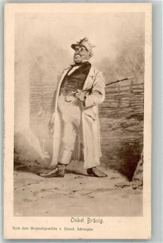 sign. Schlopeke Theod. Onkel Bräsig Fritz Reuter 100 Jahr Ausstellung Nr. 5