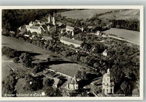 Schöntal 1938 Fliegeraufnahme vom Kloster Schöntal