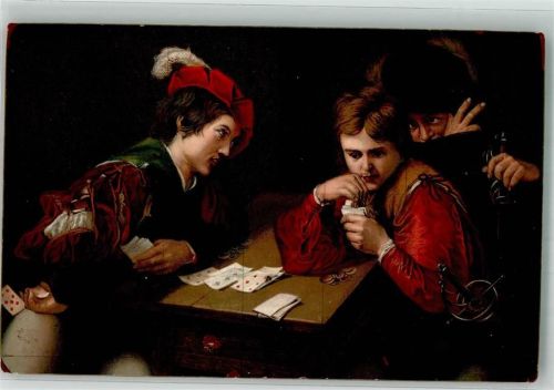 sign. da Caravaggio, Michelangelo Der Falschspieler Verlag Stengel & Co. 29723