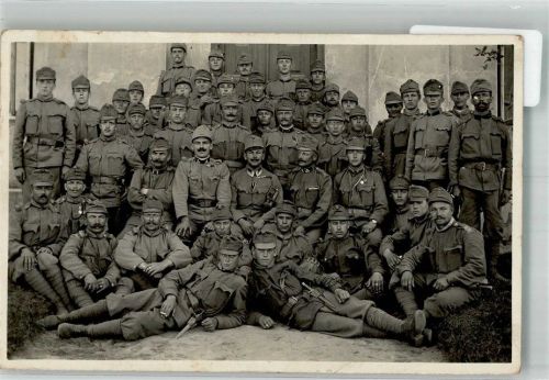 1916 Gruppenaufnahme von Landsern in Uniform KuK-Zensurstempel WK I