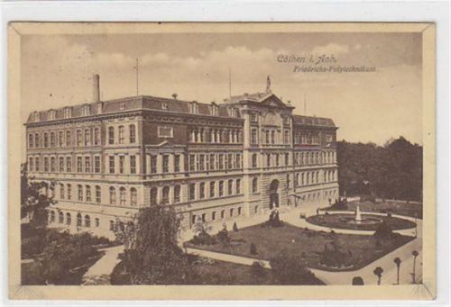 Köthen Cöthen mit Friedrichs Polytechnikum gelaufen von 1914. Gut erhalten.