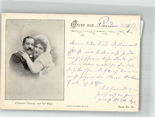 1898 Prinzessin Chimay und ihr Zigeuner Rigo
