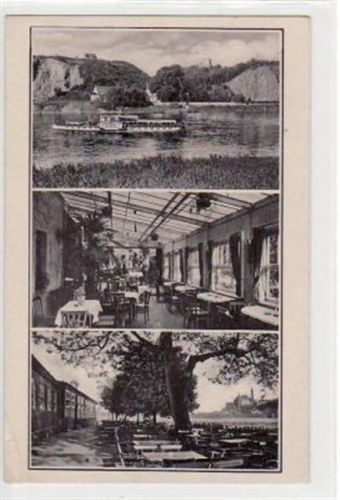 Meißen Meissen mit "Knorre" Perle am Elbstrand, Felsentor gelaufen von 1943 kleiner Knick oben rechts, leichte Abschürfung am Eck unten links, sonst gut erhalten.