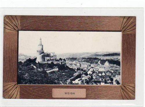 Weida Rahmenkarte von Weida i. Thür. mit Schloss Osterburg gelaufen von 1906. Gute Erhaltung.