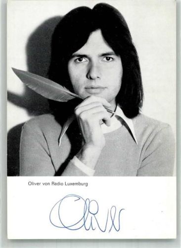 Portrait des Moderators Oliver von Radio Luxemburg mit Autogramm