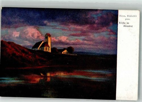 Kirche im Abendrot Noris-Kunstverlag Serie 811-816