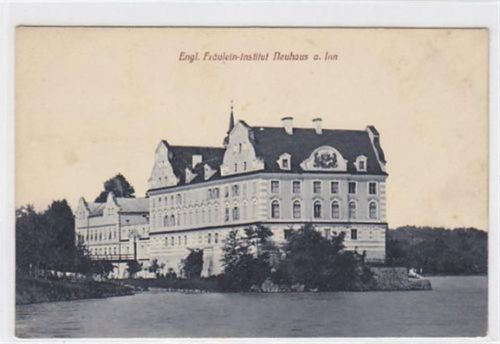 Engl. Fräulein-Institut in Neuhaus a. Inn. Karte beschrieben Gute Erhaltung.