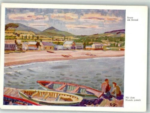 sign. Stegmann Boote am Strand Dennoch-Verlag Nr. 454
