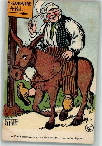 sign. Griff Ein Esel ist nützlicher als ein Parlamentsmitglied