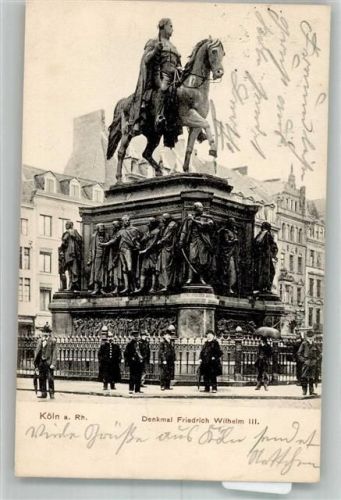 Köln Altstadt-Nord 103 1907 Denkmal Friedrich Wilhelm III auf dem Heumarkt