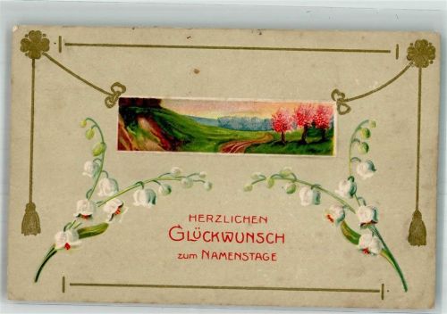 1909 Glückwunsch Maiglöckchen