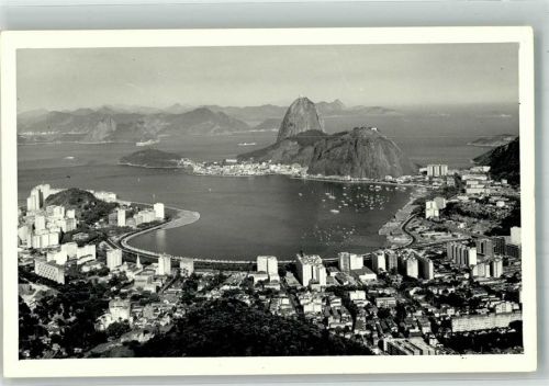 Rio de Janeiro 1962 Bucht von Rio de Janeiro Werbung Lufthans