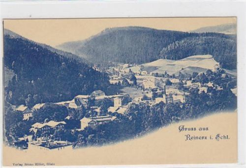 Bad Reinerz Gruss aus Reinerz in Schlesien - Duszniki Zdrój / Kreis Glatz - Klodzko. ungelaufen kleiner Knick an der rechten oberen Ecke , sonst gut erhalten