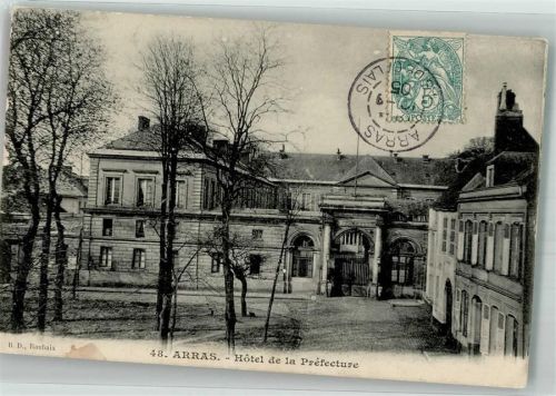 Arras 1905 Prefécture Briefmarke Bildseite