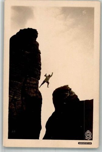 Rathen Kurort Sprung über Felsen Elbsandstein Lokomotive Walter Hahn 364