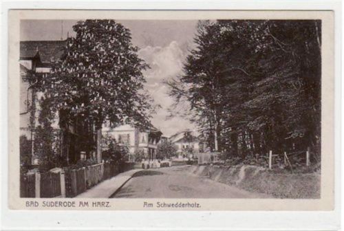 Bad Suderode Bad Suderode mit Partie am Schwedderholz gelaufen von 1928. Gute Erhaltung.