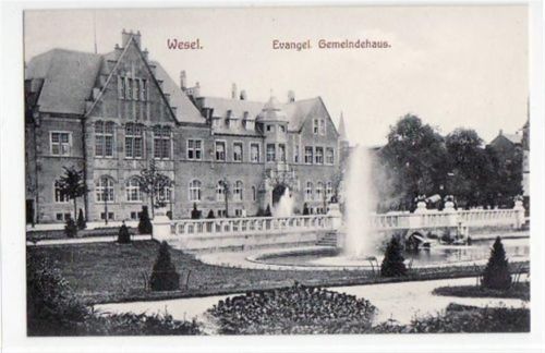 Wesel Wesel mit Evangl. Gemeindehaus ungelaufen Top Erhaltung.