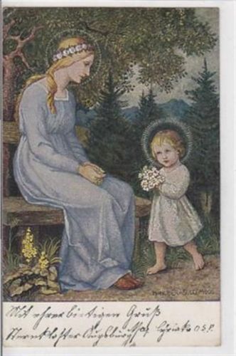 Künstlerkarte Huber-Sulzemoos. Mutter mit Kind. Nr.16237 gelaufen am 05. Januar 1928 Eckbug oben links, sonst gut erhalten Sulzemoos, H.