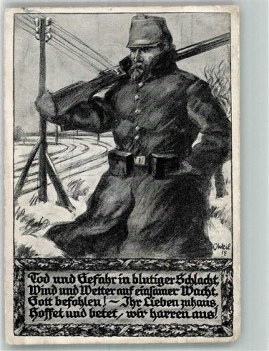 1915 sign. Weil O. Infanterie Soldat Hamburger Opfertag 1.11.1915