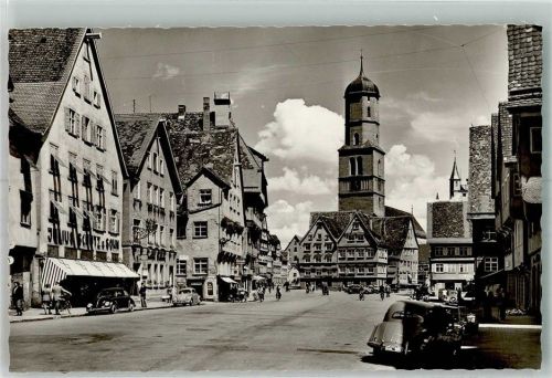Biberach Marktplatz mit Stadtpfarrkirche St. Martin VW Käfer Oldtimer