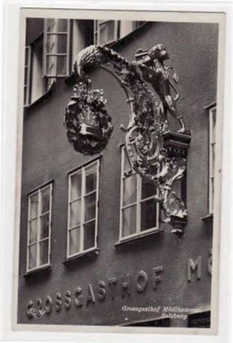 Salzburg Fotokarte vom Grossgasthof Mödlhammer in Salzburg. Ungelaufen. Leichte bräunliche Flecken Rückseite, sonst gut erhalten.