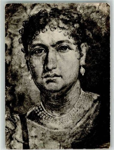 Griechisches Frauenportrait der Aline aus dem Faijum in Ägypten 1. Jahrhundert Verlag E.A. Seemann