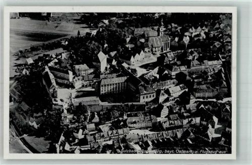 Sulzbach-Rosenberg 1942 Fliegeraufnahme des Ortes mit Kirche St. Marien