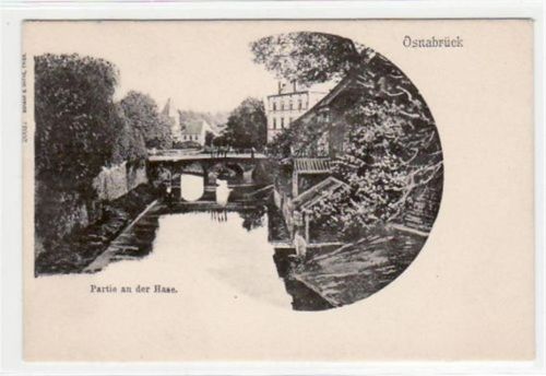 Osnabrück Osnabrück mit Partie an der Hase. ungelaufen um 1900 Gute Erhaltung.