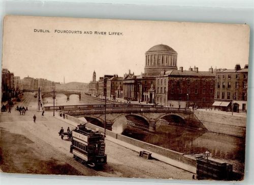 Dublin Straßenbahn Fourcourts River Liffey