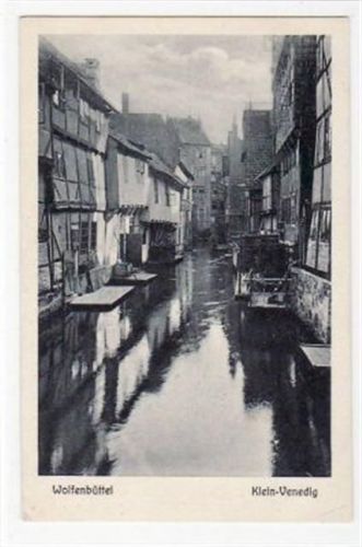 Wolfenbüttel Wolfenbüttel. ein Motiv mit Klein - Venedig gelaufen, Marke entfernt kleiner Knick unten rechts und links, sonst gut erhalten