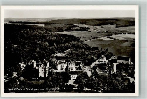 Dischingen 1937 Fliegeraufnahme vom Schloss Taxis