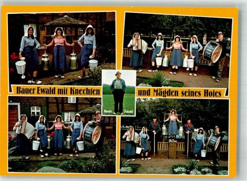 Sythen Prickings-Hof Bauer Ewald mit Knechten und Mädgen Fotograf Kortenkamp