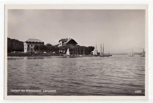 Dellach am Wörthersee mit Blick auf den Lamplwirt. ungelaufen handschriftliches Datum von 1930. Gute Erhaltung.
