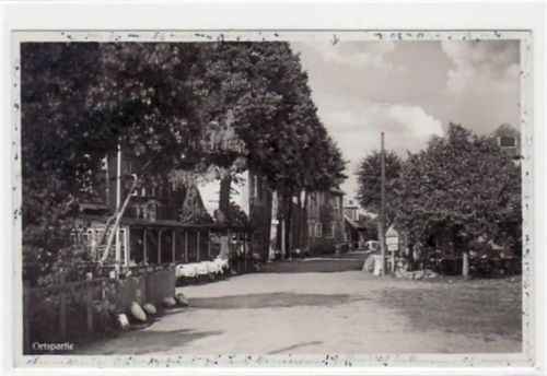 Ostseebad Hohwacht mit Ortspartie gelaufen, ca 1933 kleiner Knick oben rechts, sonst gut erhalten