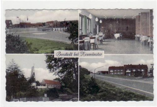 Boostedt bei Neumünster, 4 Abbildungen gelaufen, 1963. Gute Erhaltung.