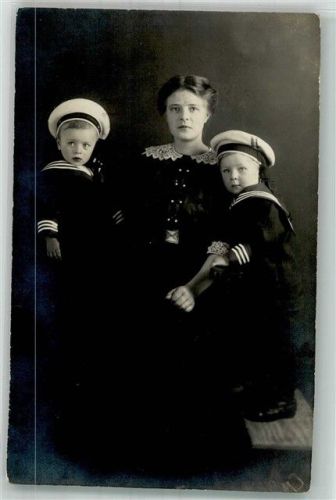 Geestemünde 1915 Frau Kinder Uniform Mütze Ort lt. Stempel