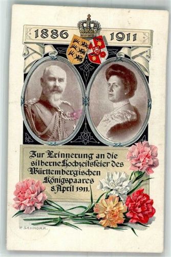 25. Hochzeitstag Königspaar Adel Württemberg 1911