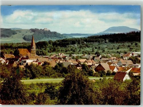 Gingen Panorama des Ortes mit der Johanneskirche Foto Original aus Archiv eines Ansichtskartenverlags Ort handschriftlich