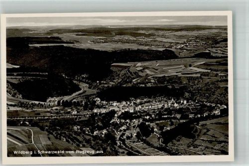 Wildberg Fliegeraufnahme des Ortes mit der Martinskirche