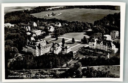 Oranienstein 1938 Fliegeraufnahme von Schloss Oranienstein Diez