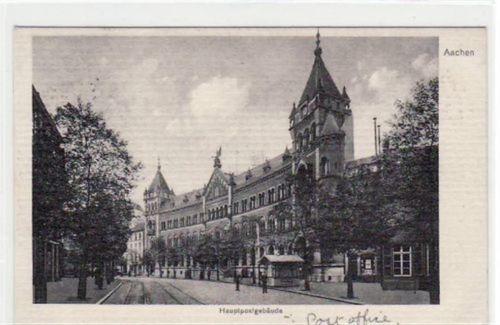 Aachen Aachen mit Hauptpostgebäude gelaufen von 1910. Gute Erhaltung.