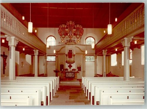 Oberramstadt Inneres der Ev. Kirche Kirchenorgel Foto Original aus Archiv eines Ansichtskartenverlags Ort handschriftlich