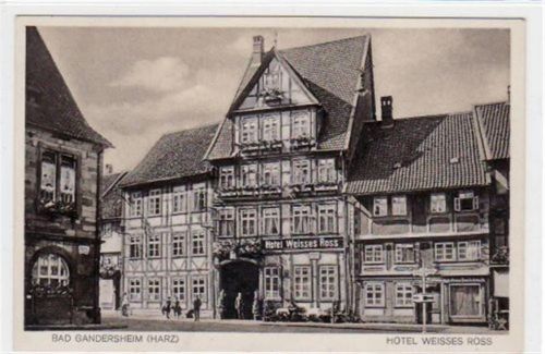Bad Gandersheim Bad Gandersheim ( Harz ). Hotel Weisses Ross ungelaufen Top Erhaltung.