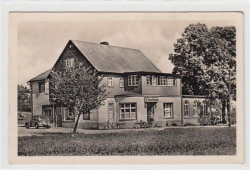 Herrndorf Hetzdorf bei Freiberg. Gasthof " Jägerhorn " gelaufen, mit Marke und Stempel, Datum nicht lesbar kleiner Knick am Rand oben, leicht fleckig, sonst gut erhalten