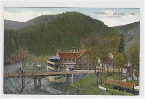 Treseburg Treseburg mit Hotel Forelle im Bodetal ungelaufen Top Erhaltung.