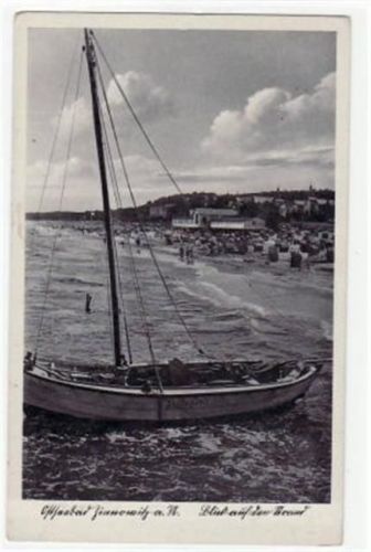Zinnowitz Ostseebad Zinnowitz a. U. mit Blick auf den Strand gelaufen 1939. Gute Erhaltung.