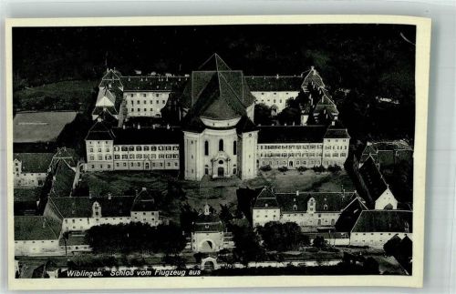 Wiblingen Fliegeraufnahme von Schloss Kloster Wiblingen mit Basilika St. Martin