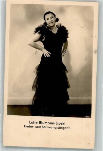 Portrait der Sängerin Lotte Blumann-Lipski