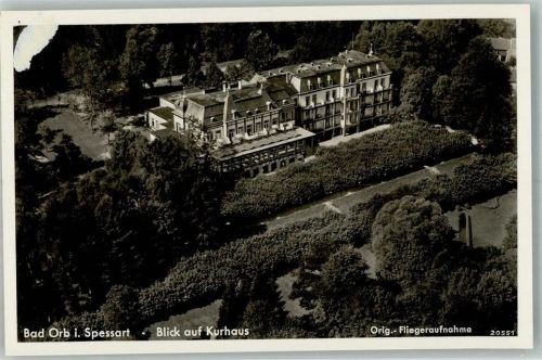 Bad Orb 1938 Fliegeraufnahme vom Kurhaus