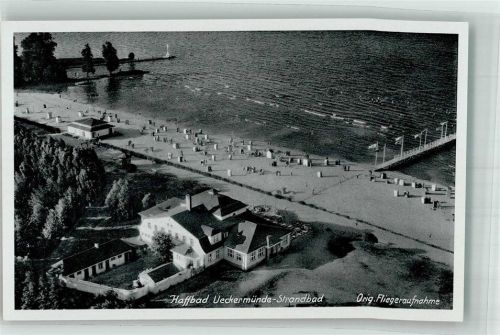 Ueckermünde 1940 Fliegeraufnahme vom Strandbad